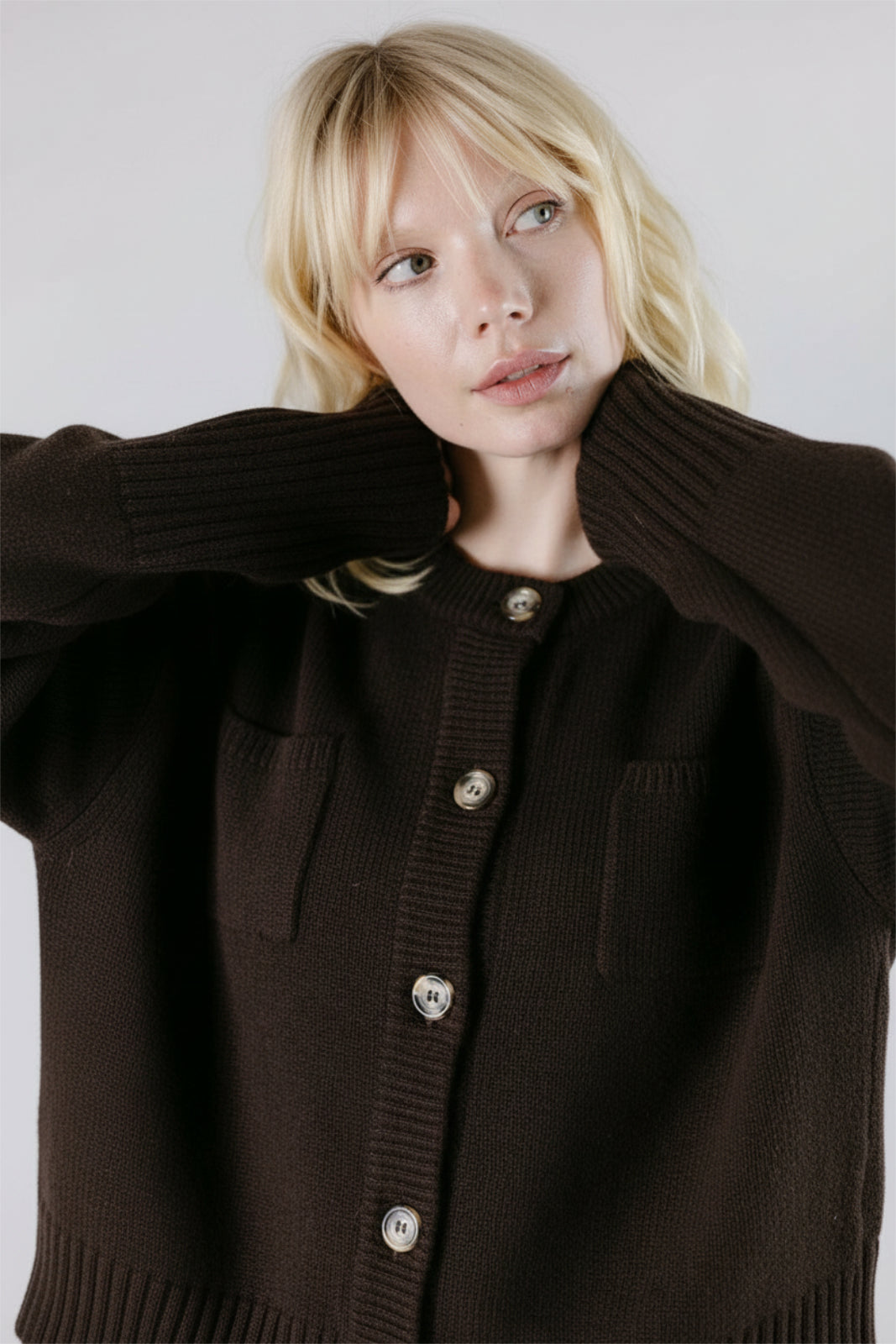 Cardigan SALLY - dark chocolate