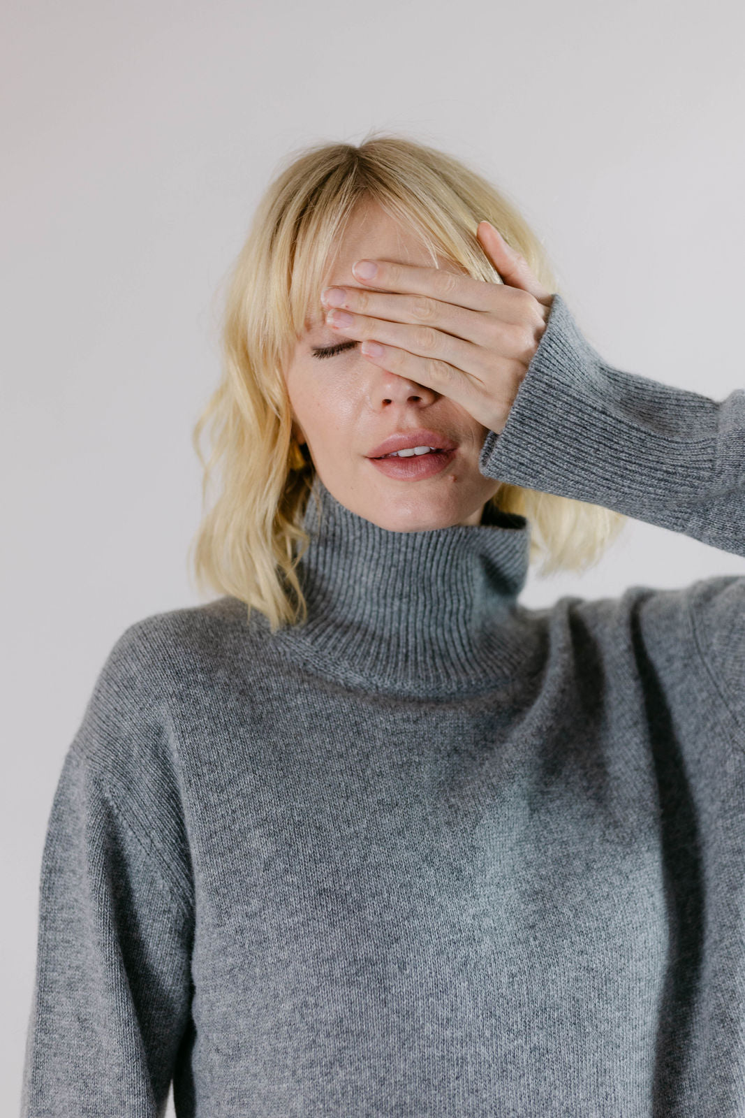 Turtleneck ESTELLE - koala grey