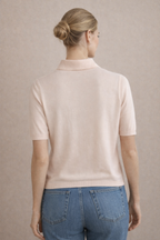 Strick-Poloshirt FENJA - vanilla