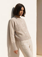 Cardigan SALLY - sheep white - helle Knöpfe