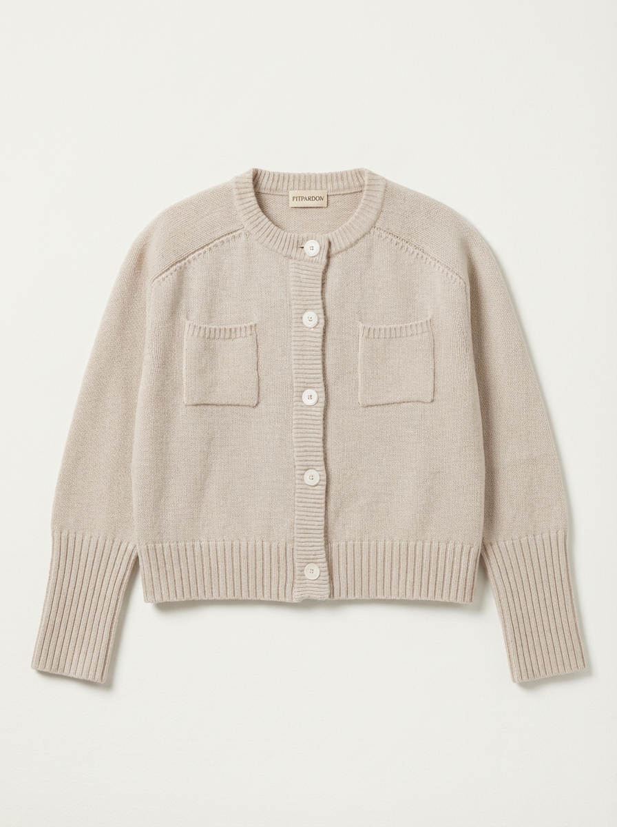 Cardigan SALLY - sheep white - helle Knöpfe